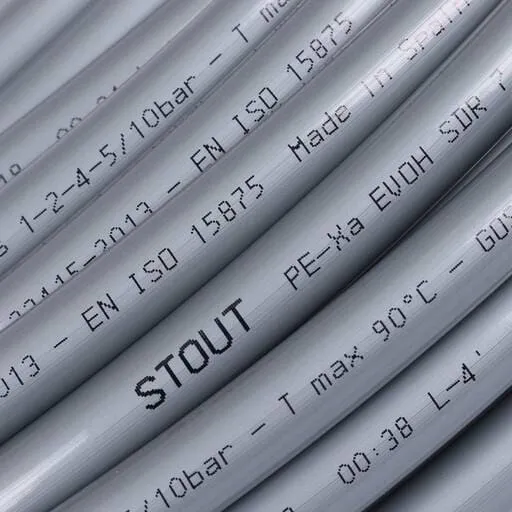 Труба 16х2,2 Pex-A из сшит. полиэт. с кислородным слоем (серая) 100 м. STOUT SPX-0001-001622