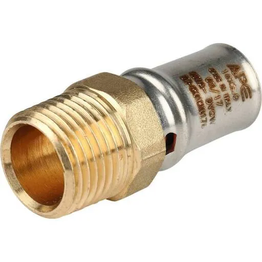 Муфта STOUT с НР 16х1/2 для м/п труб пресс SFP-0001-001216