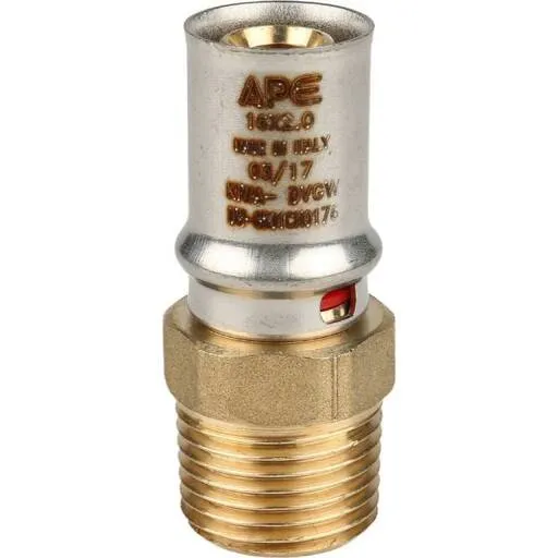 Муфта STOUT с НР 16х1/2 для м/п труб пресс SFP-0001-001216