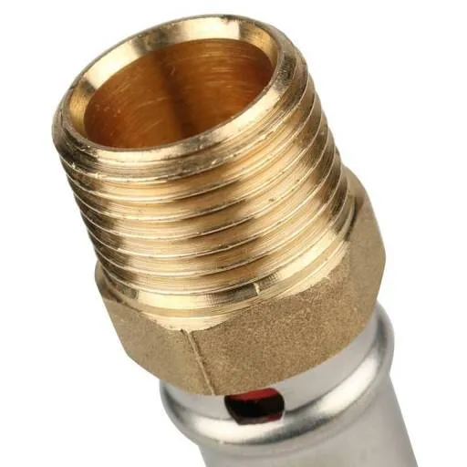 Муфта STOUT с НР 16х1/2 для м/п труб пресс SFP-0001-001216
